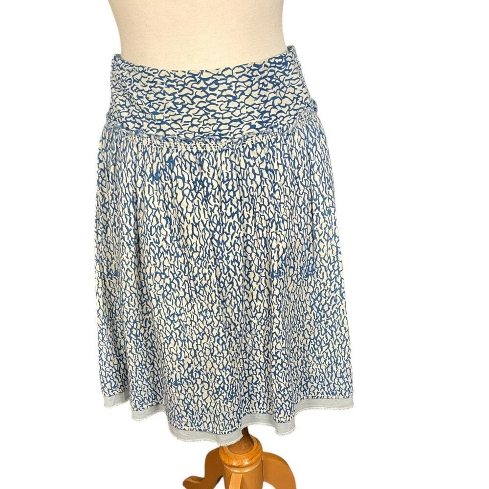 Vintage American Eagle Outfitter Women's Skirt Blue & White 100% Cotton Size 6